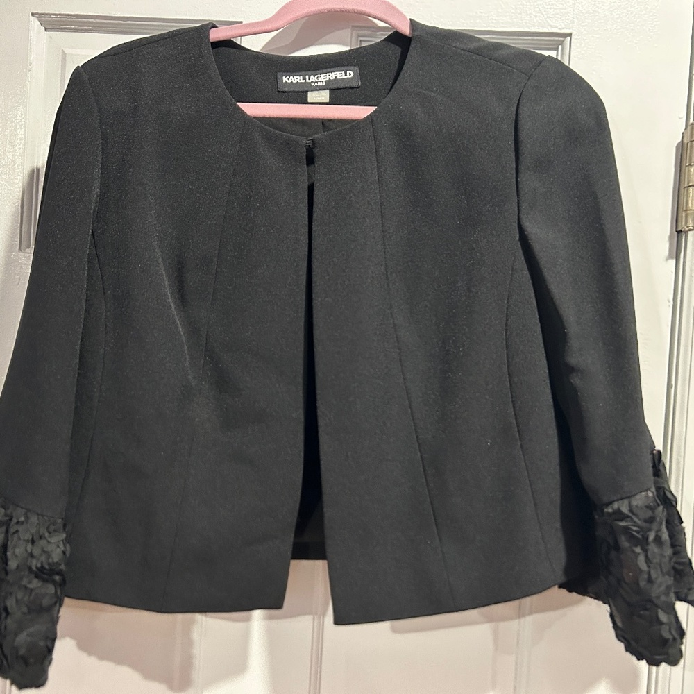 Karl Lagerfeld Paris Bolero Black Jacket, size M
